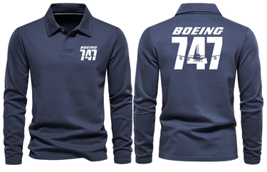 BOEING 747 LONG SLEEVE POLO